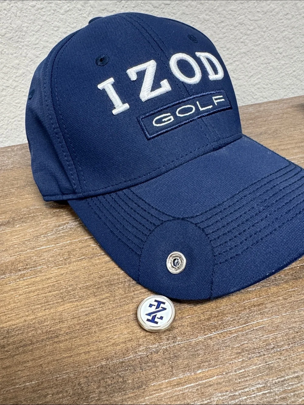Izod Navy Blue Embroidered Golf Cap